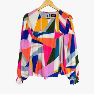 VICI COLLECTION - With Kindness Abstract Print Blouse Spring Colorful Size XS